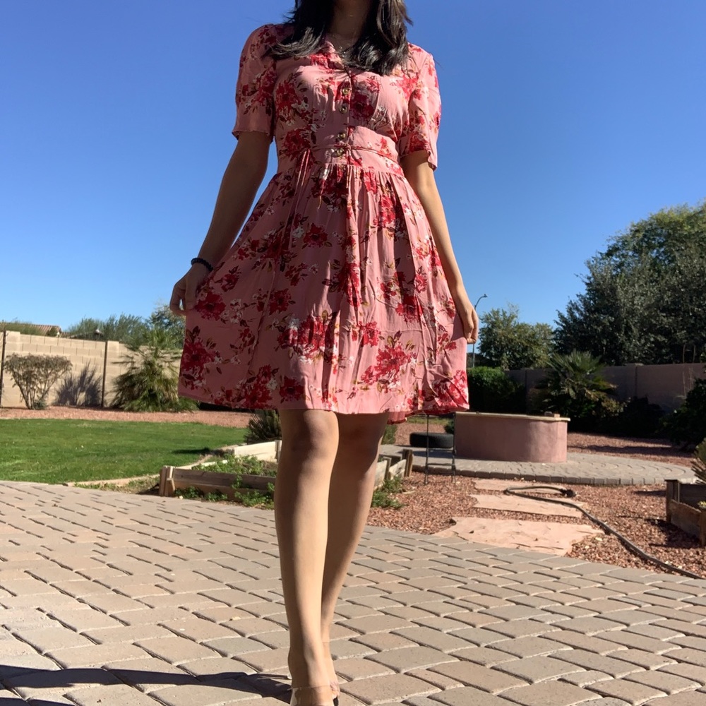 Pink and red women dress brand xhilarantino size small